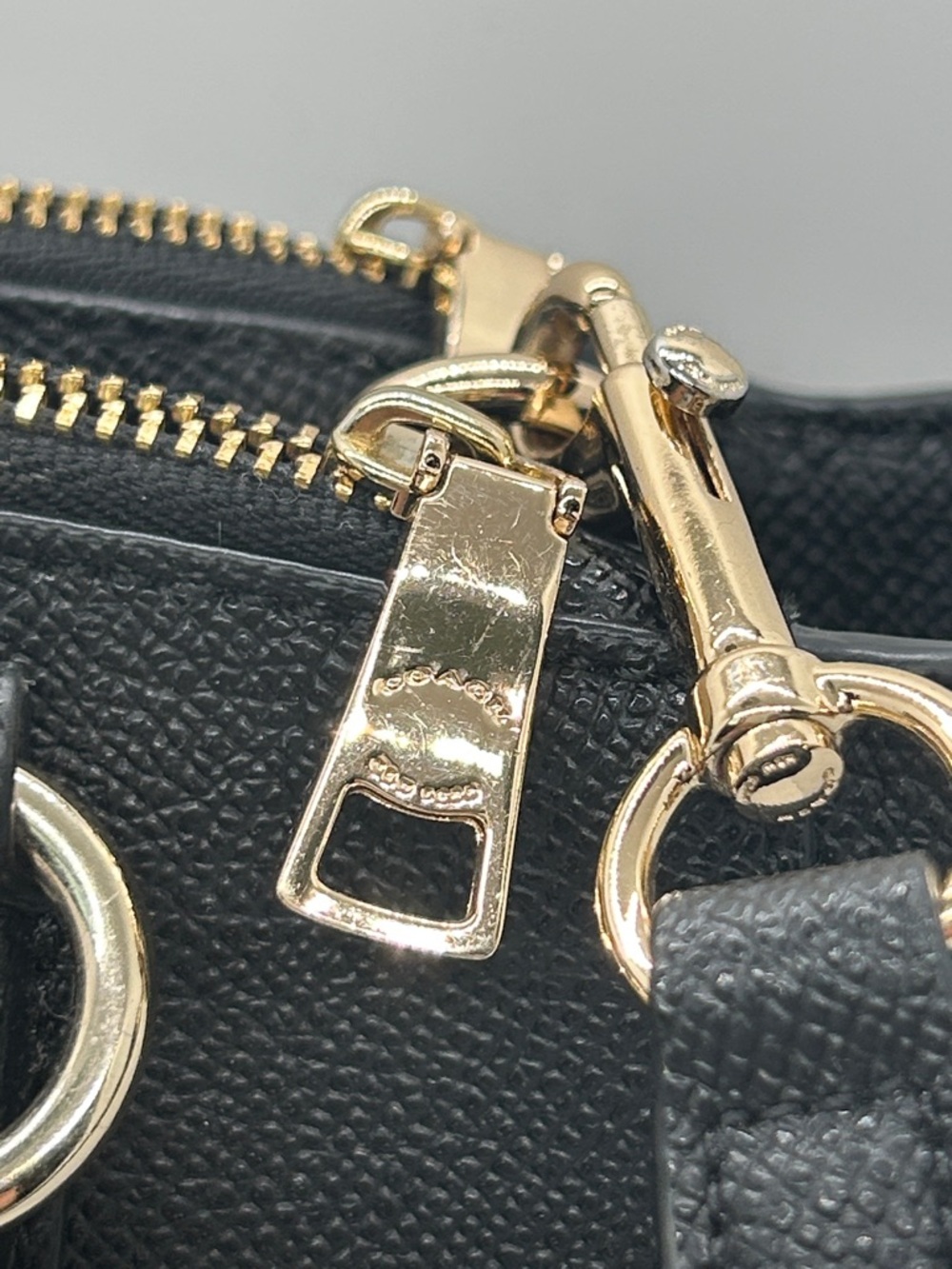 Coach Black Pebbled Leather Christie Satchel Tote Handbag Purse w/ Wallet 🌺🌺 - Picture 7 of 16